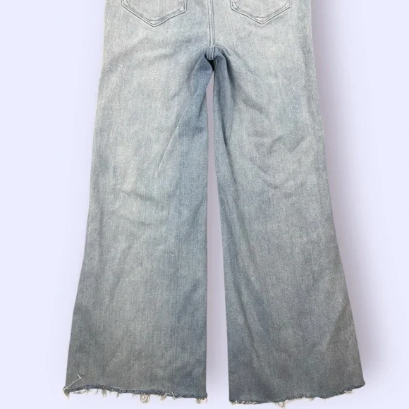 COPY - Good American Light Blue Denim Jumpsuit Flare Wide Leg Size Small - Picture 8 of 13